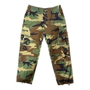 Woodland Camo Cargo Pants Hot Weather Medium Short 35x30 Y2K